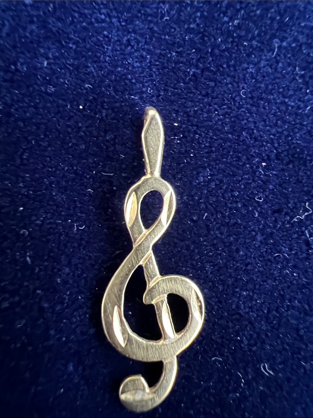 14k Gold Treble Clef Pendant - MA Michael Anthony Signed from 1983
